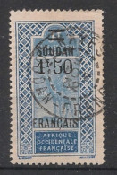 SOUDAN - 1922-27 - N°YT. 49 - Targui 1f50 Sur 1f Bleu - Oblitéré / Used - Oblitérés