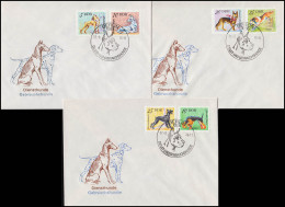 2155-2160 Hunderassen Diensthunde Gebrauchshunde 1976 - Satz Auf FDC 1 Bis FDC 3 - Briefe U. Dokumente