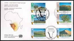 UNO NEW YORK - WIEN - GENF 1991 TRIO-FDC Namibia - New York/Geneva/Vienna Joint Issues