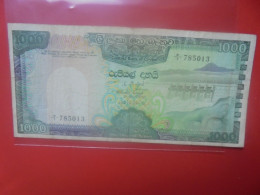 CEYLON (Sri Lanka) 1000 RUPEES 1-1-1981 Circuler RARE ! COTES:75-250$ (B.33) - Sri Lanka