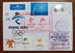 Figue Skating,curling,skiing,CN 22 Jingmen 24th Beijing Winter Olympic Games Commemorative PMK And Propaganda PMK Cover - Hiver 2022 : Pékin