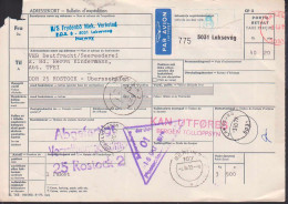 Lakseväg Bulletin D` Expedition, Card To Germany, Verzollungspostamt Rostock, 1979 - Storia Postale