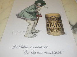 ANCIENNE PUBLICITE LES  BEBES CONNAISSENT LA BONNE MARQUE  NESTLE  1930 - Sonstige & Ohne Zuordnung