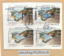 USATI ITALIA 2014 - Ref.1278 "FONDAZIONE VAJONT" 4 Val. - - 2011-20: Oblitérés