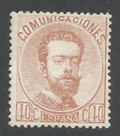 SPAIN 1872 Year, 40 C. , Mint Stamp (**) Original Gum Mi. # 116 - Ongebruikt