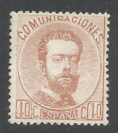 SPAIN 1872 Year, 40 C. , Mint Stamp (**) Original Gum Mi. # 116 - Ungebraucht