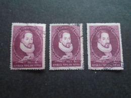 D202270   Romania - 1955 Cervantes 2L Used -  Lot Of 3 Used Stamps   1560 - Used Stamps