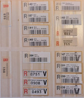 Switzerland Suisse Small Lot Registered Labels R Labels - Verzamelingen