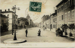 1804  -  VILLEURBANNE :  LA GRAND PLACE -  Attelage  - Circulée En 1910 - Villeurbanne