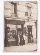 GRAND MONTROUGE : Carte Photo De La Maison Charles (salon De Coiffure - Coiffeur) - état (adhérence Au Dos) - Montrouge