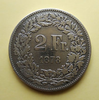 - SUISSE - 2 Francs - 1878 - Argent - - 2 Francs