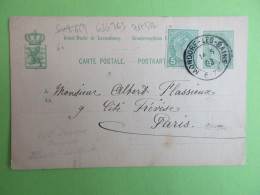 Luxembourg - Entier Postal - 1903 - Entiers Postaux