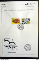Brochure Brazil Edital 1987 21 Orchids Flora With Stamp Cbc Rj - Lettres & Documents