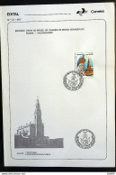 Brochure Brazil Edital 1987 22 Our Lady Of Fatima Religion With Stamp CBC RJ - Lettres & Documents