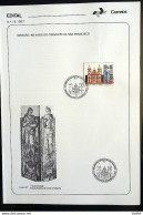 Brochure Brazil Edital 1987 15 Convent Sao Francisco With Stamp CBC BA Salvador - Lettres & Documents