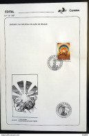 Brochure Brazil Edital 1987 18 Thanksgiven Day Religion With Stamp CBC DF Bras铆lia - Lettres & Documents