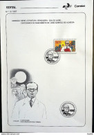 Brochure Brazil Edital 1987 16 Book Day Jose Americo Almeida With Stamp CBC PB Jo茫o Pessoa - Lettres & Documents