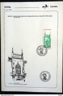 Brochure Brazil Edital 1987 13 Portuguese Cabinet Reading With Stamp Overlaid CBC RJ - Lettres & Documents