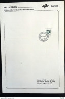 Brochure Brazil Edital 1987 02 Hanseniasis Health With Stamp Overlaid CPD - Lettres & Documents