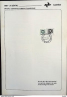 Brochure Brazil Edital 1987 02 Healthy Health With Stamp CPD SP - Lettres & Documents