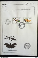Brochure Brazil Edital 1987 11 Entomology With Stamp Overlaid CBC And CPD SP Campinas - Lettres & Documents
