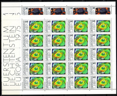 LIECHTENSTEIN MI-NR. 623-624 POSTFRISCH(MINT) KLEINBOGENSATZ EUROPA 1975 GEMÄLDE - 1975