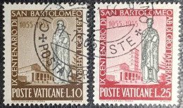 VATICAN. Y&T N°218/219. ANNIV. DE LA MORT DE St BARTHELEMY. USED. - Used Stamps