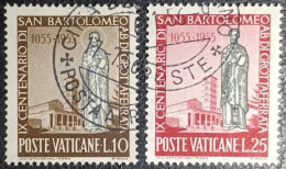 VATICAN. Y&T N°218/219. ANNIV. DE LA MORT DE St BARTHELEMY. USED. - Usati