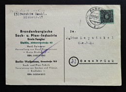 Mecklenburg-Vorpommern 1945, Private Postkarte PARCHIM 27.10.45 Nach Osnabrück - Briefe U. Dokumente