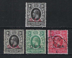 KENYA 1917-21: Les Y&T 1-3 Obl. - East Africa & Uganda Protectorates