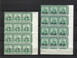 TRINITE & TOBAGO Service 1910-18: Blocs De 12 BDF Des Y&T 11,14 Neufs** - Trinidad En Tobago (...-1961)