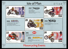 Isle Of Man 1993 - Mi.Nr. Block 19 - Postfrisch MNH - Sport - Motorfietsen