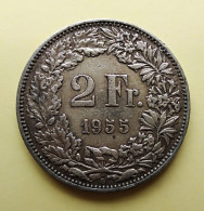 - SUISSE - 2 Francs - 1955 - Argent - - 2 Franken