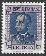 ERITREA - 1931 - RE VITTORIO EMANUELE - LIRE 1,25 - USATO (YVERT 193 - MICHEL 204 - SS 201) - Eritrea