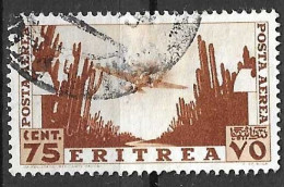ERITREA - 1936 - POSTA AEREA - CACTUS - C.75 - USATO (YVERT AV 21 - MICHEL 246 - SS A20) - Eritrea