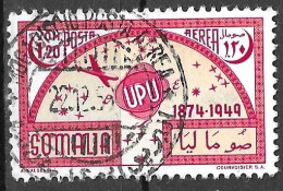 SOMALIA  - 1953 - POSTA AEREA - U.P.U. -  LIRE 1,20 - USATO (YVERT AV 47 - MICHEL 288 - SS A 20) - Somalie (AFIS)