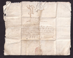DDGG 054 - Incoming Mail - Lettre Précurseur BRUXELLES 1680 à VALLANCIENNES (VALENCIENNES) - Port à L'encre III Patars - ....-1700: Vorläufer