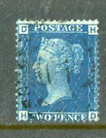 Great Britain 1858-79 "Two Pence Blue " SG 47 (Plate 14) USED - Oblitérés