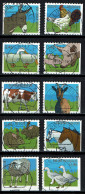 België OBP 3481/3490 - Zegels Uit Boekje B60 - Farm Animals - Used Stamps
