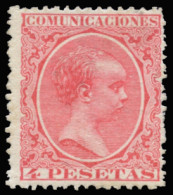 (*) 227. Pelón. 4 Ptas. Centraje Justo Pero Aceptable. Cat. 550 €. - Unused Stamps