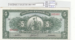 BILLETE PERU 5 SOLES DE ORO 1963 P-83a.2  - Autres - Amérique