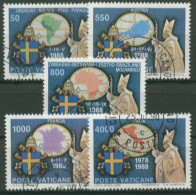 Vatikan 1989 Die Weltreisen Von Papst Johannes Paul II. 988/92 Gestempelt - Gebraucht