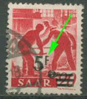 Saarland 1947 Berufe U. Ansichten Mit Aufdruckfehler 232 Z II AF III Gestempelt - Usados