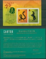 Hongkong 2002 Chin. Tierkreiszeichen Schlange Pferd Block 99 Postfrisch (C30344) - Blocs-feuillets