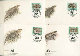 Kap Verde 1986 WWF Reptilien Echsen 500/03 FDC (X30643) - Kaapverdische Eilanden