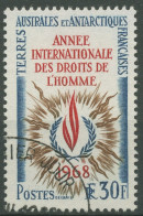 Franz. Antarktis 1968 Int. Jahr Der Menschenrechte 45 Gestempelt - Used Stamps