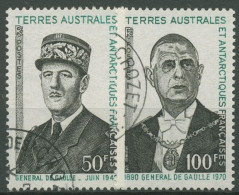 Franz. Antarktis 1972 Todestag General De Gaulle 75/76 Gestempelt - Used Stamps