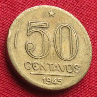 Brazil 50 Centavos 1945 Brasil Bresil Brazilie Brasile W ºº - Brazil