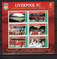 Grenada 2001 Football Soccer, Liverpool Football Club Sheetlet MNH - Clubs Mythiques