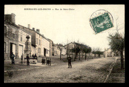 51 - SERMAIZE-LES-BAINS - RUE DE ST-DIZIER - EDITION DES COMPTOIRS FRANCAIS - CARTE COLORISEE - Sermaize-les-Bains